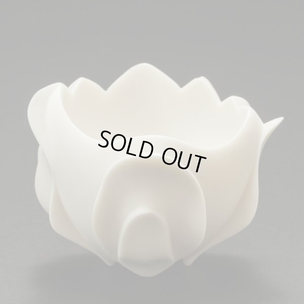 画像4: 白磁削手ぐい呑「華冠胡蝶」