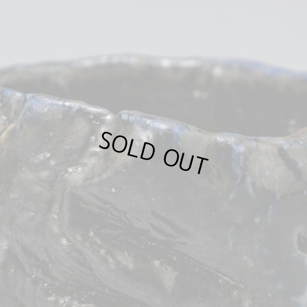 画像12: 佐藤雅國　備前黒塗土ツブシ酒呑　３