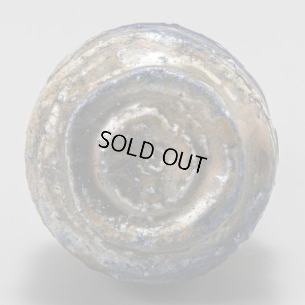 画像7: 佐藤雅國　備前黒塗土直線文酒呑　５