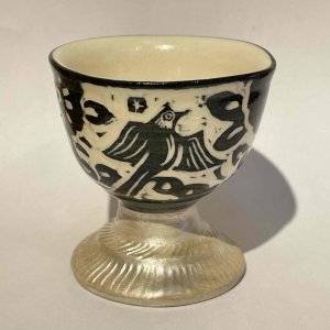 画像: 銀彩カキオトシ高杯　８